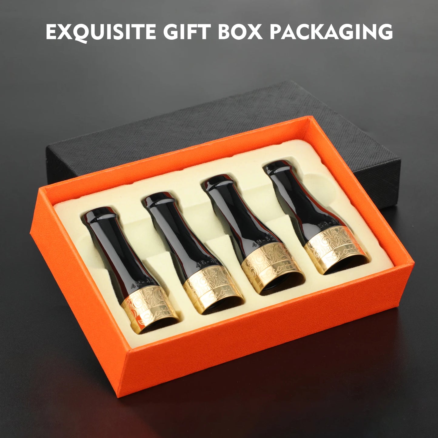 Cigar Mouthpiece for Men and Women Portable 4 Size Cigar Holder Set with Gift Box