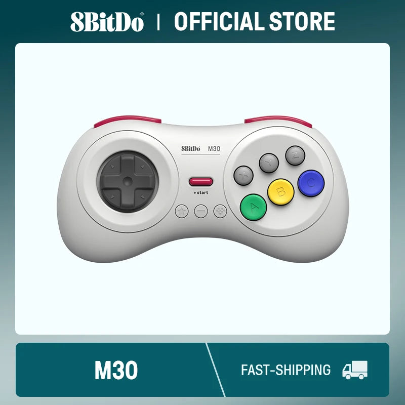 Bluetooth Retro Gaming Controller with Six Button Layout for Nintendo Switch PC and Android