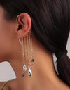 1pc New Stylist Boho Butterfly Star Crystal Earrings No Piercing Long Ear Cuff Earrings Bohemia Jewelry