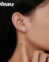 1.0 Ct D Color VVS1 Moissanite Classic Flower Detachable Stud Earrings For Women 925 Silver Stackable Wedding Earrings