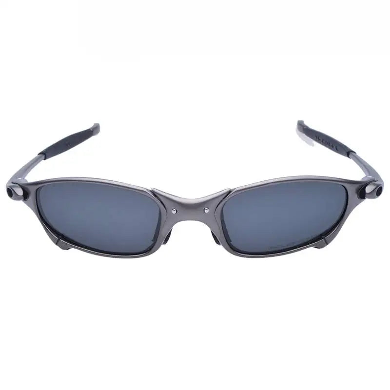 Polarized UV400 Cycling Sunglasses – Black Metal Frame Fishing Riding Bicycle Eyewear