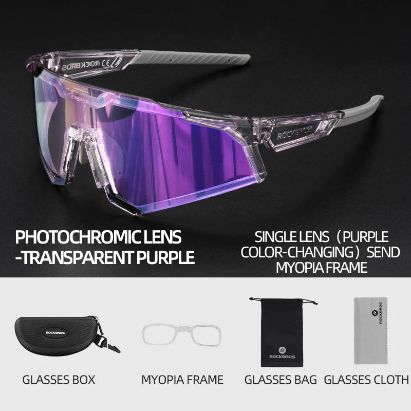 Polarized Photochromic Bike Glasses Outdoor UV400 Bicycle Eyewear Sunglasses Sports MTB Road Cycling Glasses Goggles