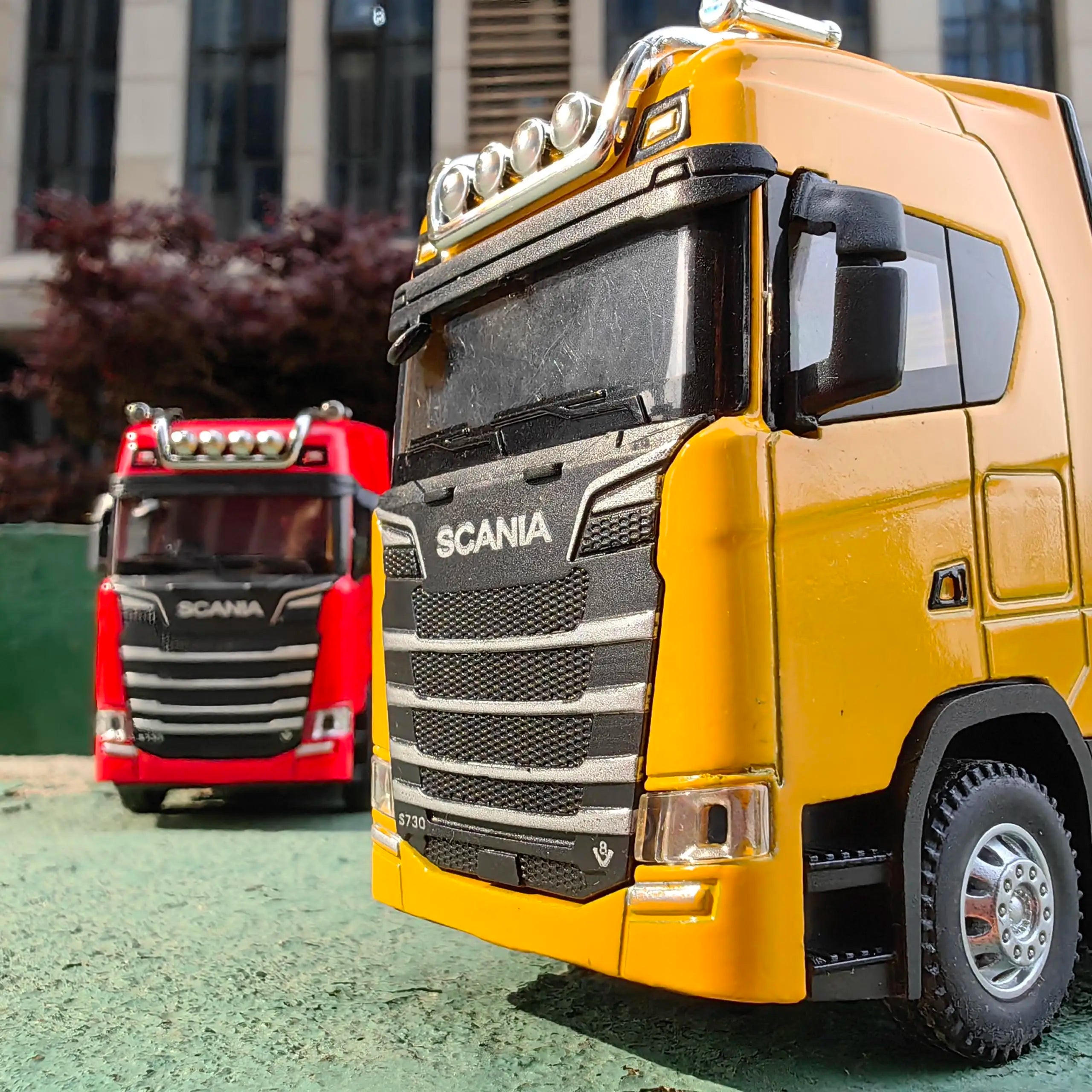 1/50 Alloy Diecast Truck Head Car Model Toys Simulation Engineering Transport Vehicle Pull Back Container Head Metal Toy for Boy