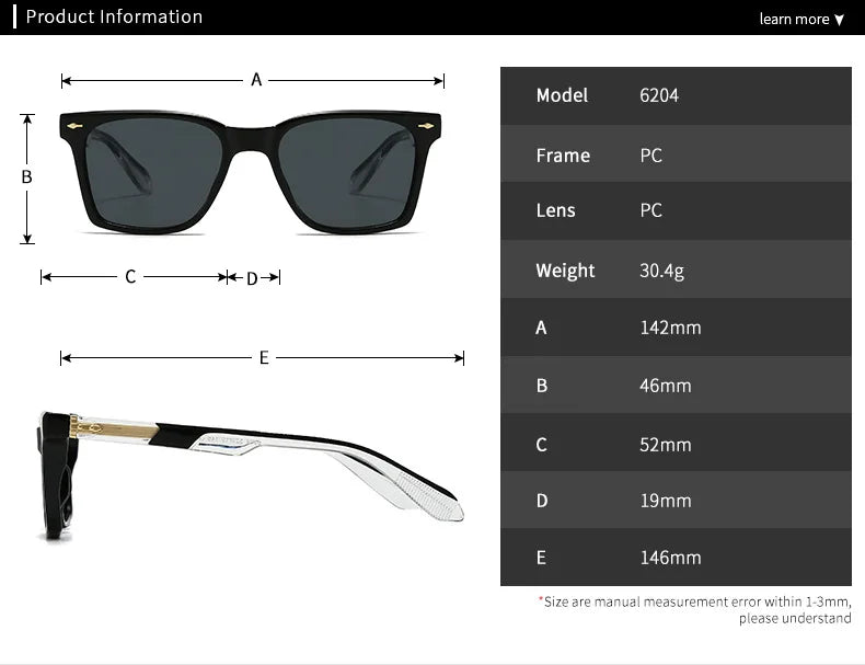 Square Vintage Sunglasses With UV400 Protection