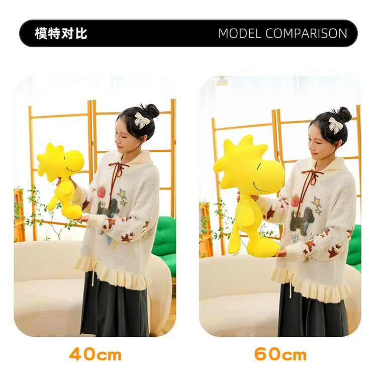 Cartoon Kawaii Snoopy and Woodstock Stuffed Doll Plush Toy Soft Cuddly Pillow Anime Kids Birthday Gift for Friends Wholesale