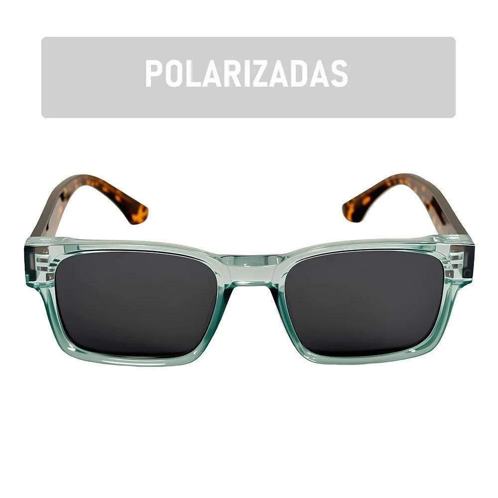 Vintage Square Sunglasses With Polarised Lenses