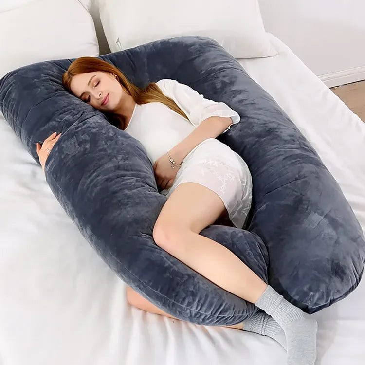 Soft Fleece Pregnant Pillow Gravida U Type Lumbar Pillow Multi Function Side Protect Cushion for Pregnancy Women Dropshipping