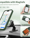 360° Rotating Metal Ring Stand Magnetic Case for iPhone 15 Pro Max with Lens Protector Magnetic Wireless Charging Matte Cover