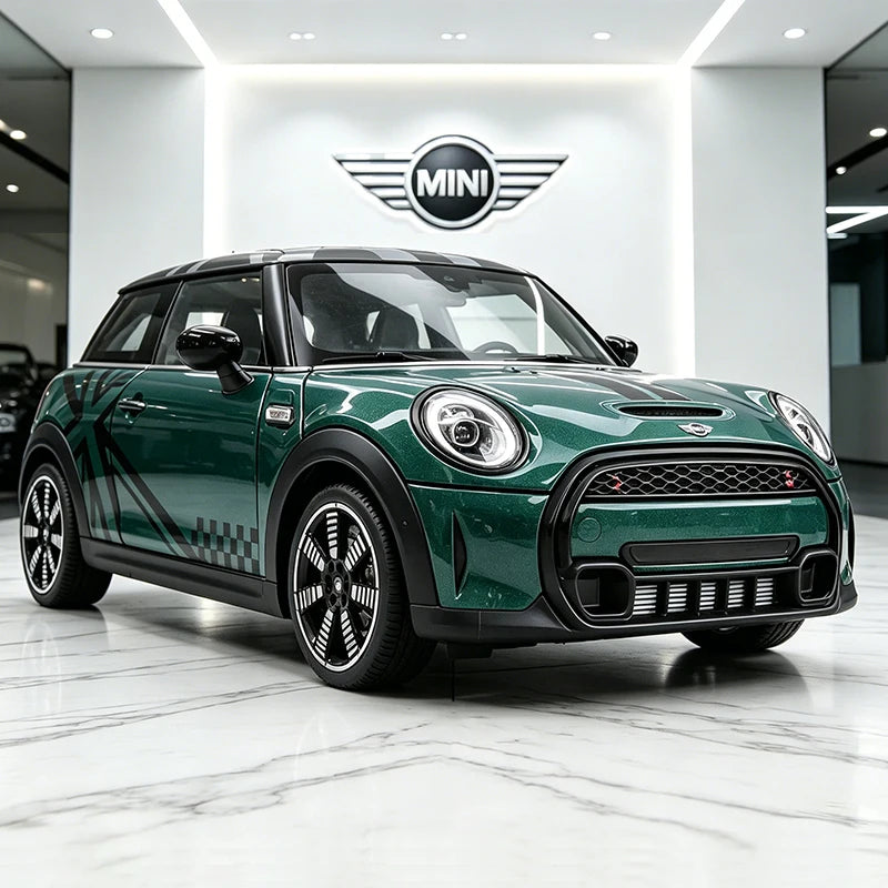 1 24 Scale Mini Cooper S Union Flag Diecast Pull Back Model Car with Sound and Light
