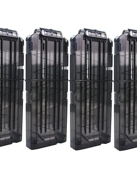 Bullet Clips 1/4 Pack 12 Darts Quick Reload Clips Magazine Clips for Nerf N-Strike Elite Blaster (Black)