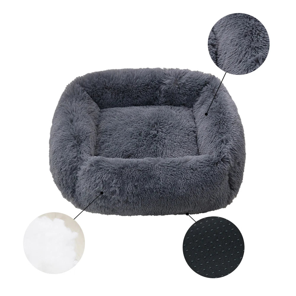 Plush Fluffy Pet Bed Sofa Cushion for Dogs and Cats