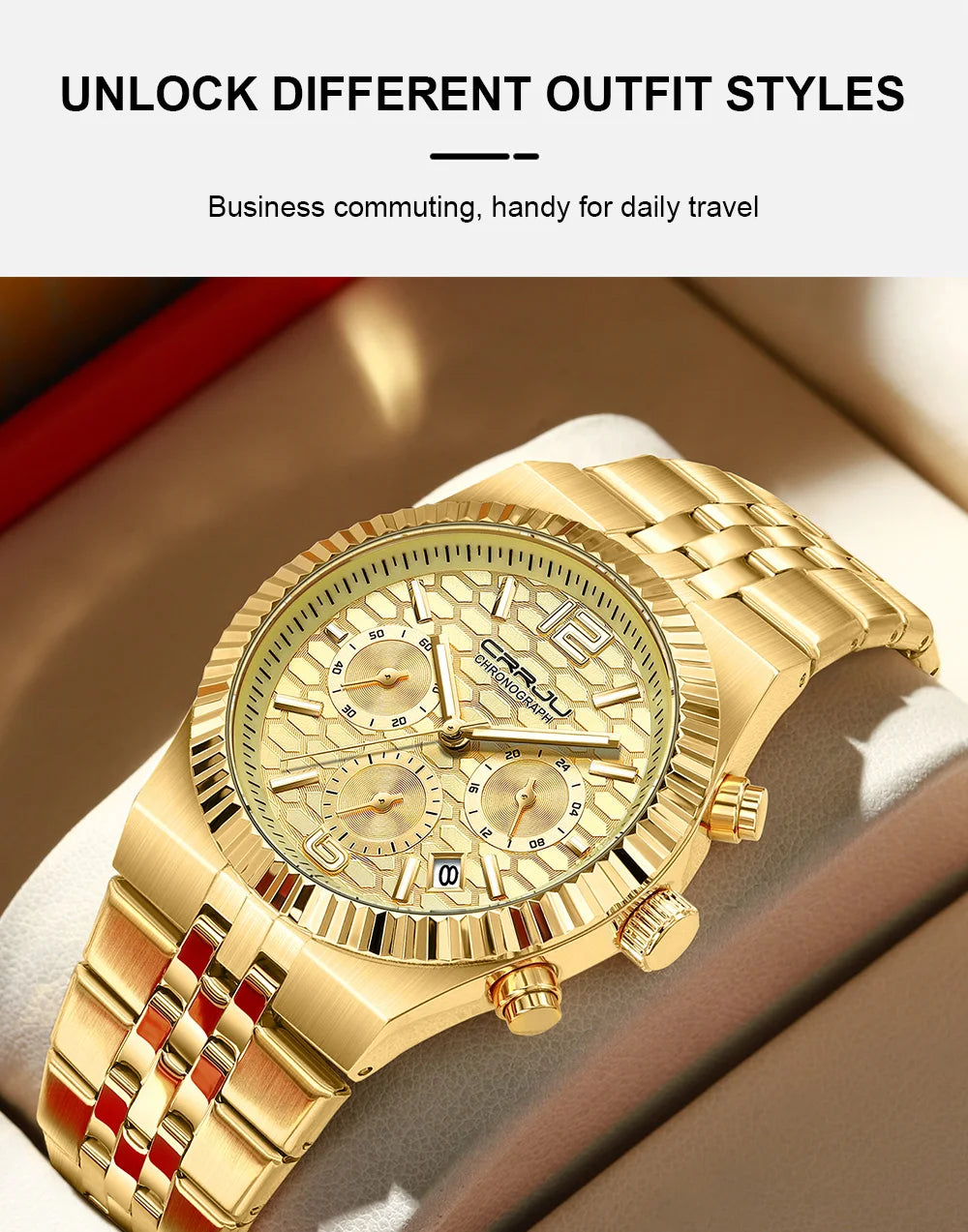 Classic Men's Automatic Date Watch Stainless Steel Quartz Elegant Round Case Luminous Versatile Fashion Night Light 2323