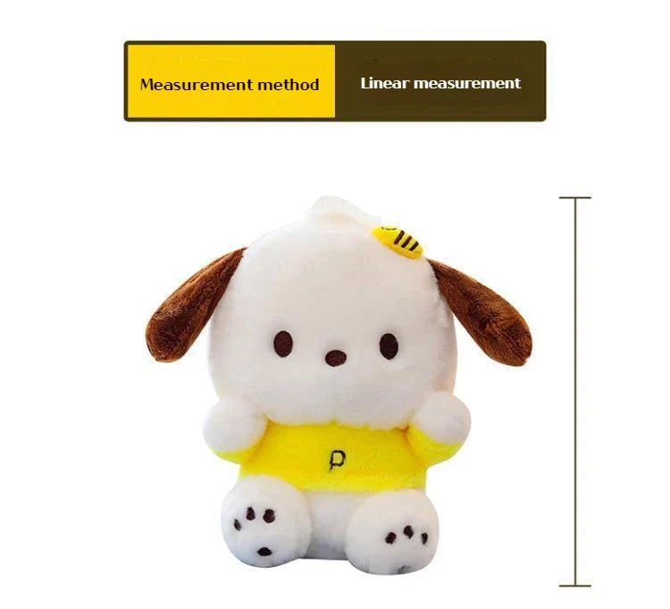 Cartoon Sanrio Pochacco Plush Toy Soft Stuffed Doll Cute Sofa Cushion Bedroom Decoration  Soothing Pillow  Anime Gift
