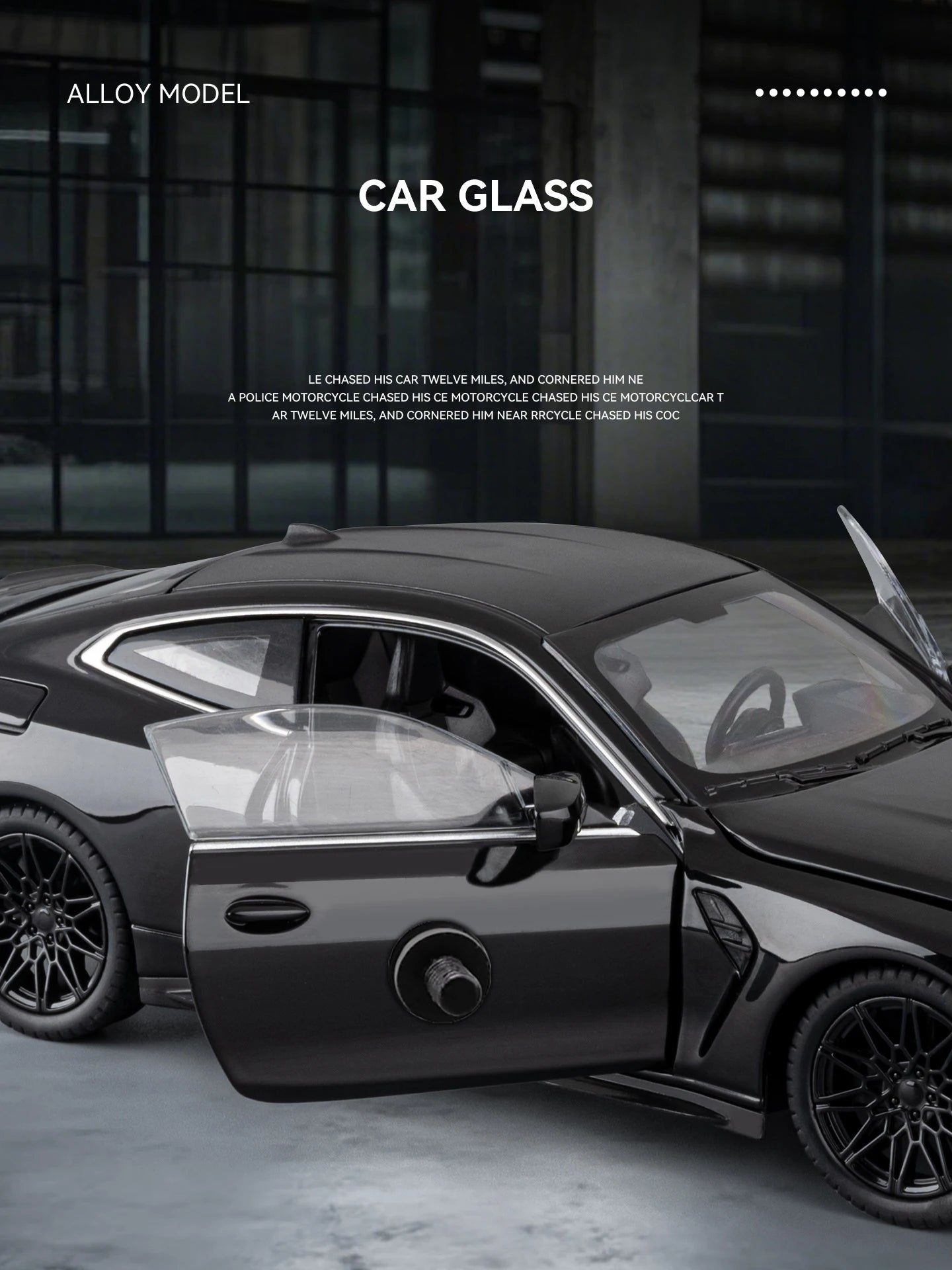 1 24 Scale BMW M4 G82 Supercar Diecast Pull Back Model Car with Sound and Light