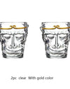 Sun Wukong Monkey Wine Glass 3d Whiskey Cup Short Drinking Liquor Glass Transparent Soju Brandy TeaCup Glassware For Wine Coffee