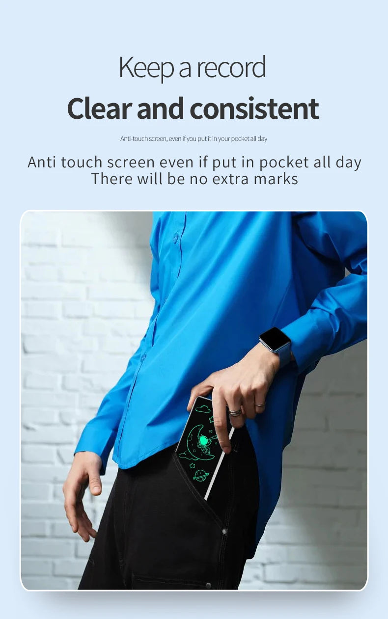 6.5-inch Double-sided Handwriting Full Screen Fine LCD Writing Tablet Liquid Crystal Drawing Board Meeting Content Sketch Pad