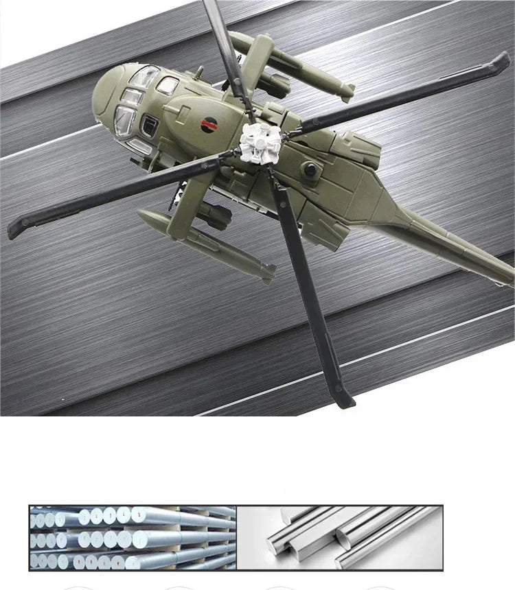 Black Hawk Armed Helicopter Diecast Alloy Model Metal Aircraft Ornament