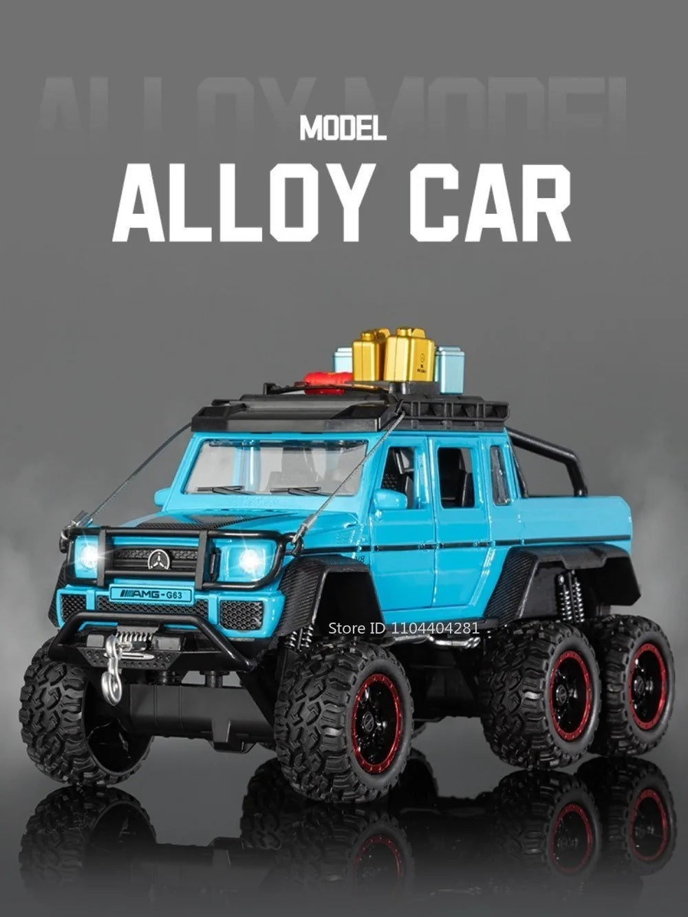 1:24 G63 G550 Diecast Alloy Miniature Model Toys Cars Sound Light Pull Back Doors Opened Off-road Vehicles Boys Birthday Present