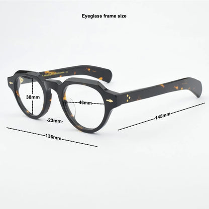 Vintage optical glasses frame Acetate myopia prescription Retro fashion spectacle frame