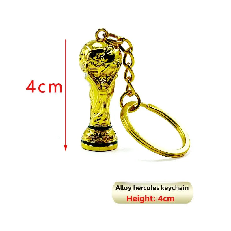 2026 Football Trophy Keychain Soccer Fan Backpack Charm Collectible