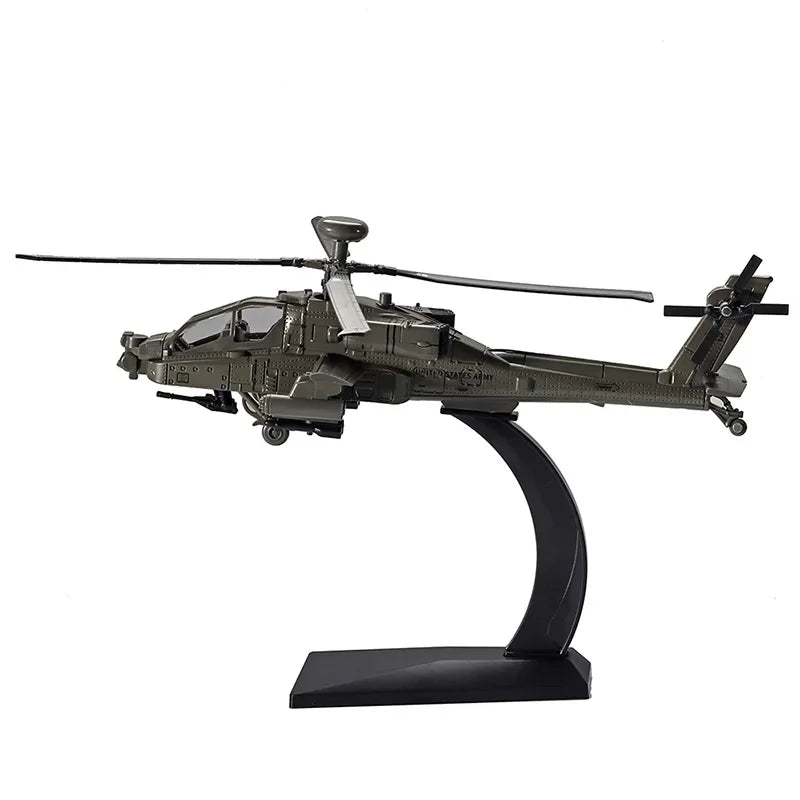 1 32 Scale Apache Black Hawk Armed Helicopter Diecast Alloy Model with Sound and Light