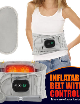 Red Light Heating Vibration Massage Inflatable Belt Airbag Support Air Decompression Back Brace Adjustable Waist Support Belt