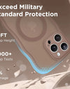 For iPhone 15 Pro Max Case Curly Wave Frame Shape Design Camera Protection Drop Shockproof Compatible with MagSafe Phone Case