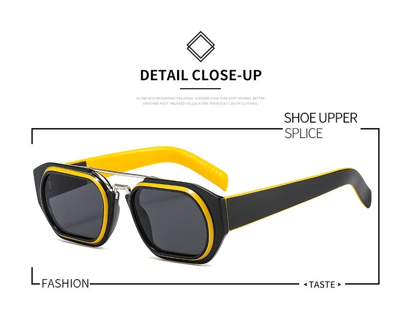 Square Vintage Sunglasses With UV400 Protection