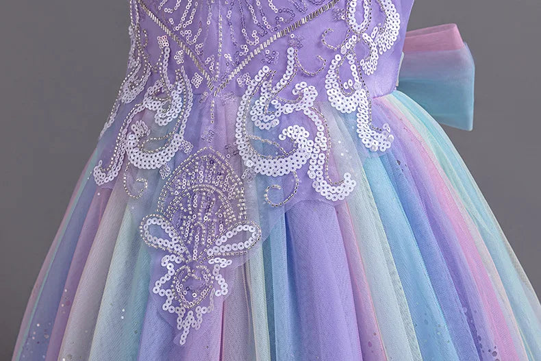 Girls Princess Ball Gown Fluffy Tulle Puffy Dress for Birthday Christmas Pageant Flower Girl Wedding Dress