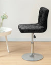 1PC Shiny Velvet Short Bar Chair Covers Stretch Back Bar Stool Covers Small Size Dining Barstool Slipcovers Party Banquet Decor