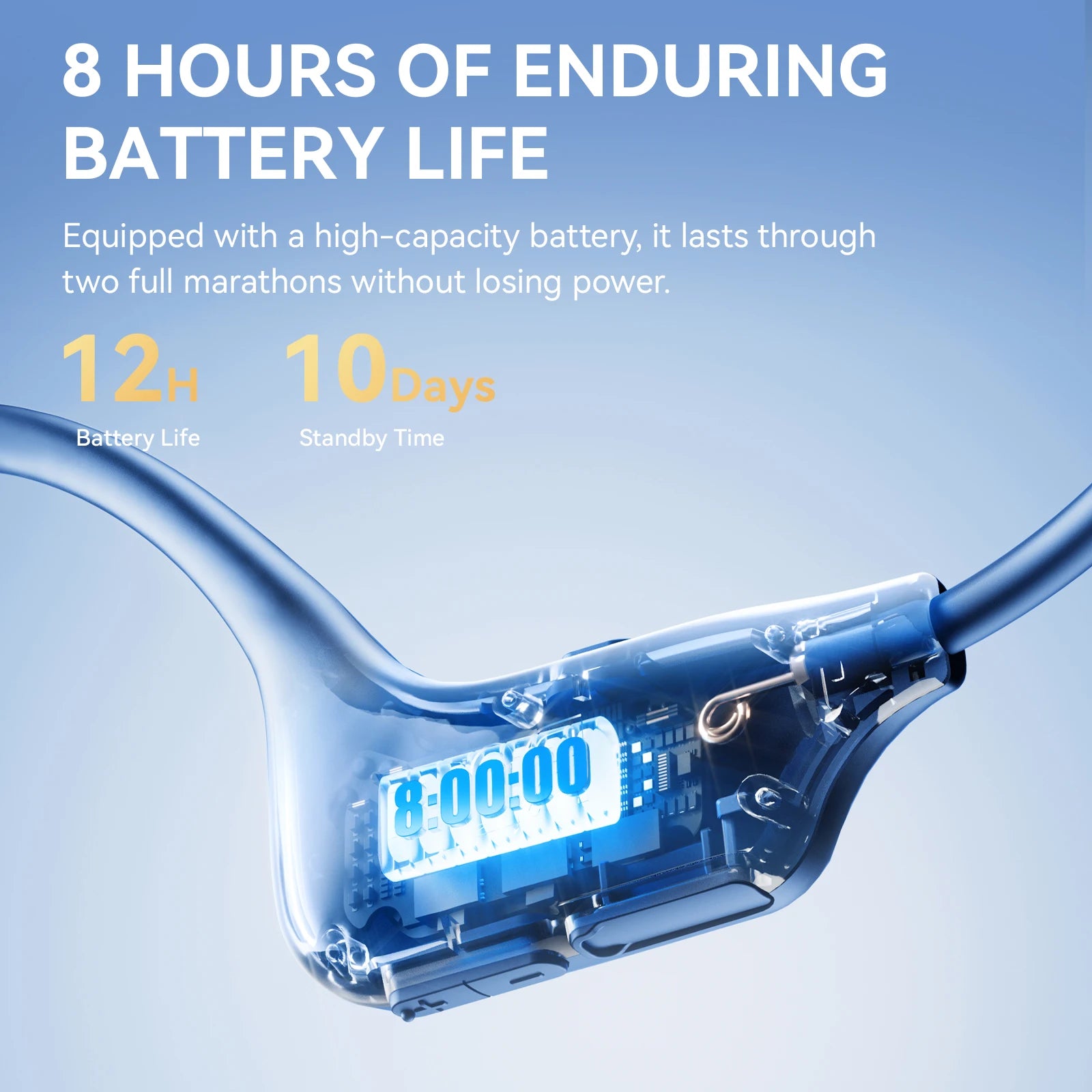 A5X True Bone Conduction Earphone Open Ear Bluetooth Wireless Sport Headphones Waterproof Headset 3D Stereo Sound