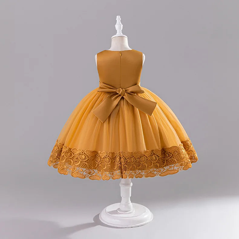 Girls Princess Ball Gown Fluffy Tulle Party Dress for Flower Girl/Birthday/Pageant  Sleeveless for Wedding Dress