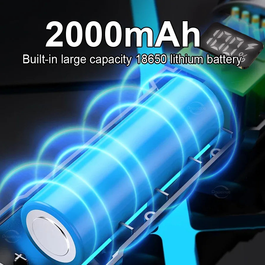 High Power LED Flashlight Rechargeable USB Zoom Torch with Power Display Emergency Camping Light