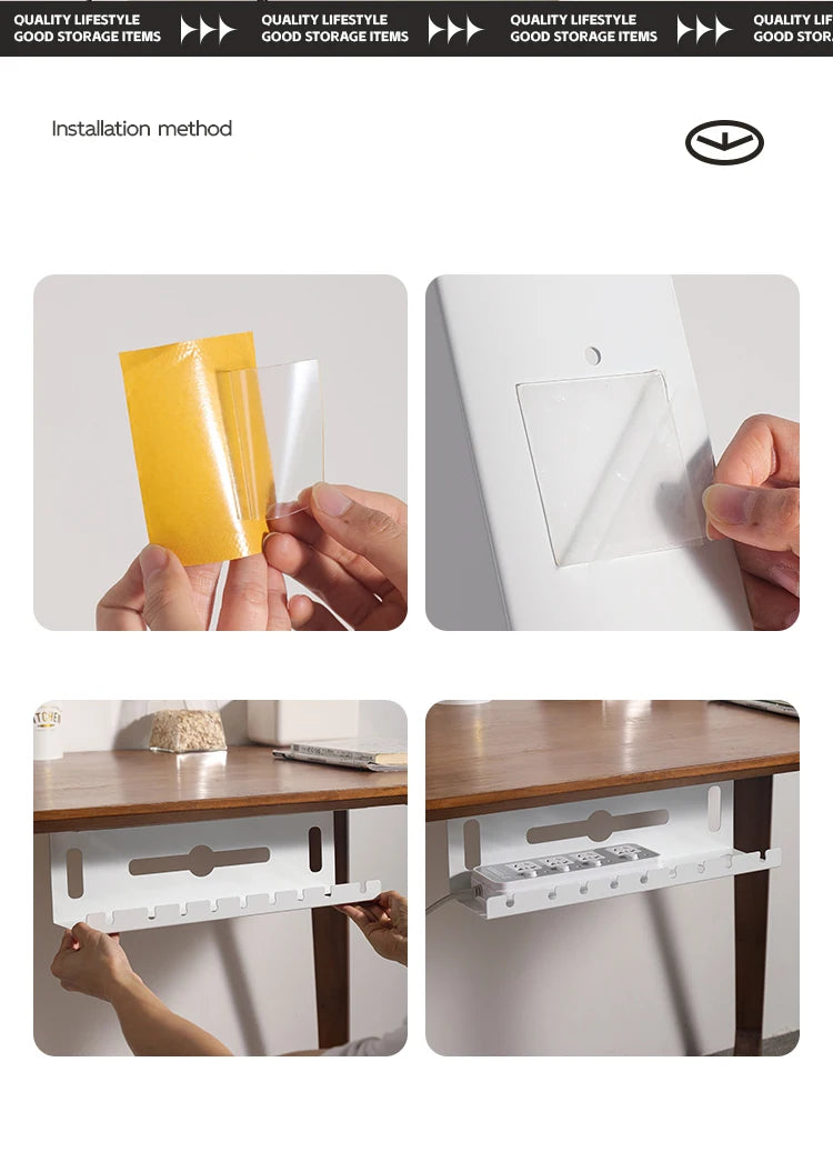 Under Desk Cable Management Tray, Metal Raceway Wires Cable Tidy Organizer Office and Home Cable Tray Use for Standing Desk