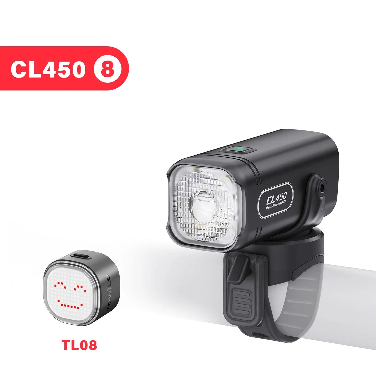 450LM Bike Light Commuting Mini Bicycle Lights LED Cycling Front Lamp IPX6 Compact Headlight Aluminum MTB Road Flashlight