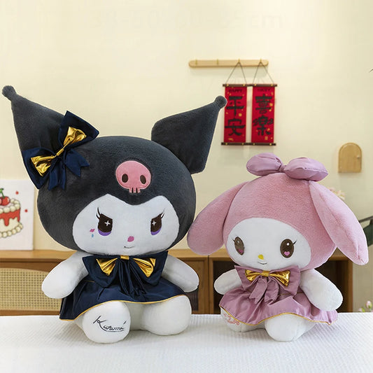 Kawaii Kuromi Melody Dress Plush Toy Soft Stuffed Doll Pillow