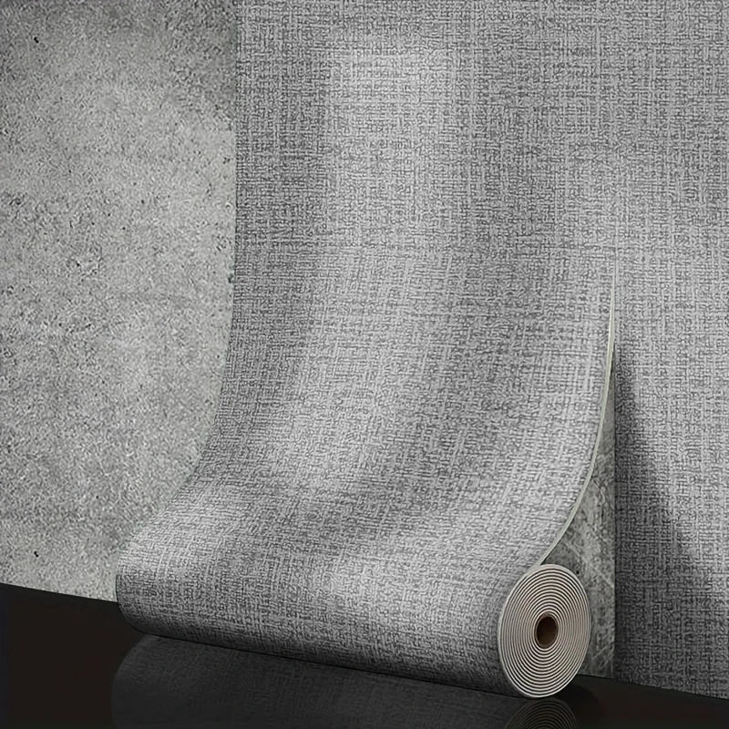 50cmX2.8/5/10m Linen Solid Color 3D Thickened Waterproof Foam Self-adhesive Background Wall Renovation Wallpaper Wall Stickers