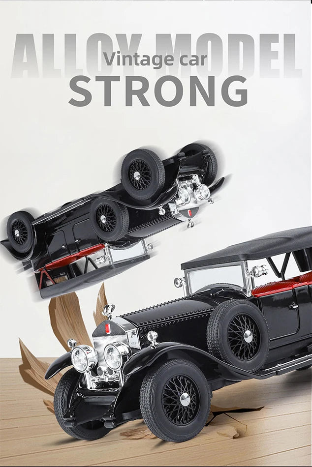 1:24 Rolls Royce Phantom I 1925 Luxury Classic Retro Sedan Alloy Diecast Model Car Home Trendy Toys Ornaments Birthday Present