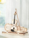 3D Wooden Puzzle Violin Capriccio Model  DIY Gifts Easy Assembly Kits Musical Building