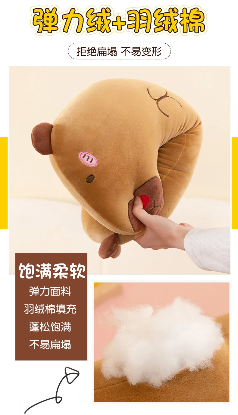 65/85/105cm Kawaii Capybara Plush Long Pillow Toys Sleeping Pillow Soft Cartoon Stuffed Animal Capibala Dolls Kids Children Gift