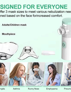 Medical Silent Mesh Nebulizer Handheld Asthma Inhaler Atomizer  Health Care Mini Portable Nebulizer Humidifier