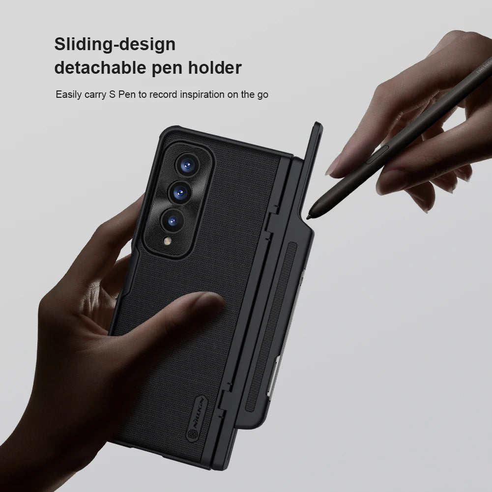 For Samsung Galaxy Z Fold 4 5G Case Frosted Shield TPU PC Folding Cover For Samsung W23 /Z Fold4 With S Pen Slot holder