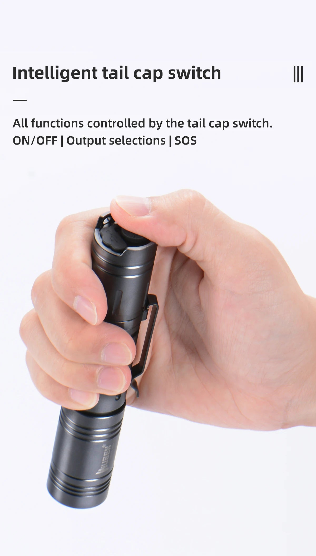 1200 Lumen Rechargeable Tactical LED Flashlight With USB Type C Charging