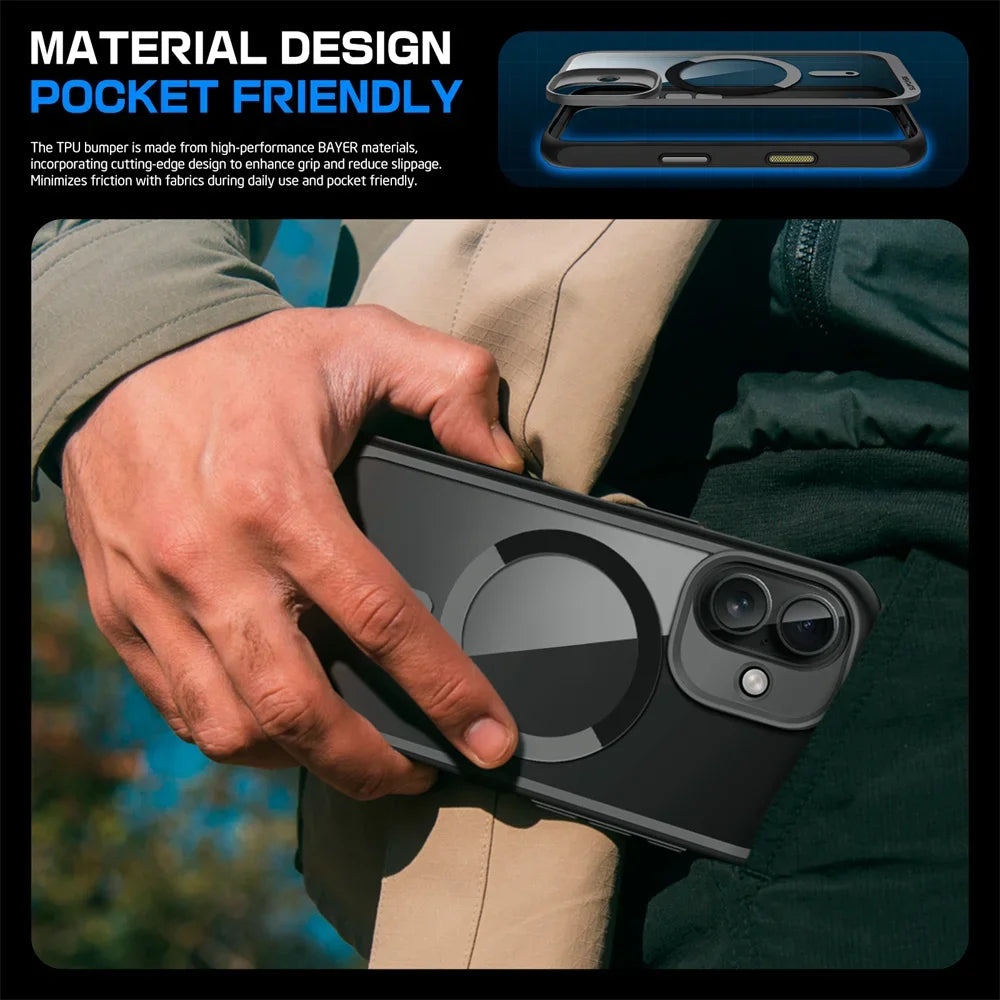 For iPhone 16 Case with Camera Control Capture Button UB Mag Slim Shockproof Protective  MagSafe Phone Case