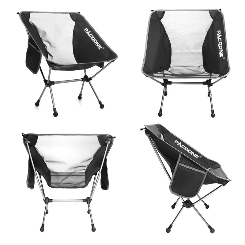 Outdoor Folding Moon Chair Ultralight Camping Portable Picnic Seat Leisure Travel BBQ Beach Fishing Chair