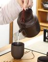 Chinese Purple Clay Tea Pot Chinese Kung Fu Large Capacity With Filter Handle Hand-painted Teapot Kettle Set