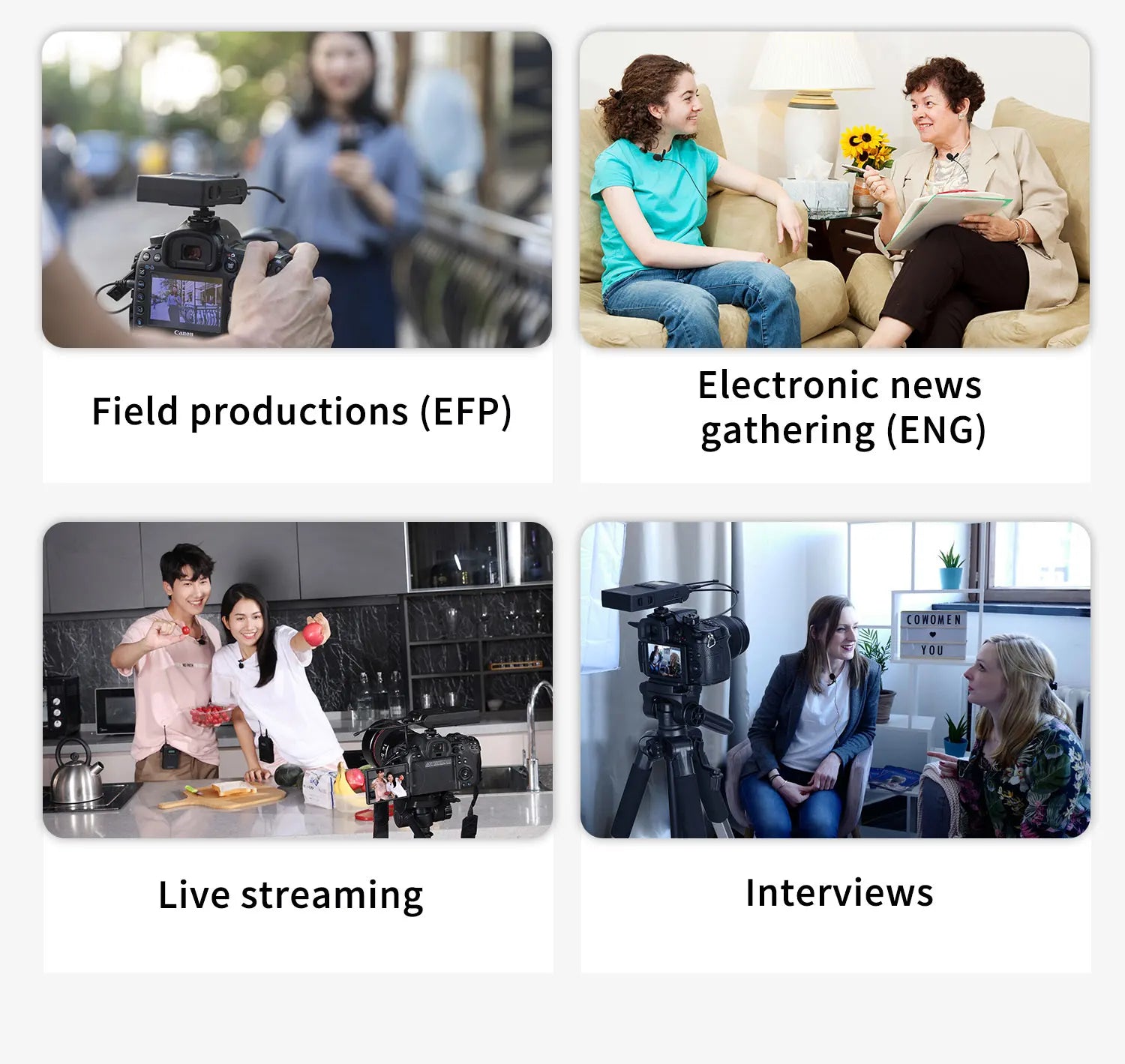 BY-WM8 PRO UHF Wireless Lavalier Lapel Microphone for iPhone Android DSLR Cameras PC Computer Interview Youtube Streaming