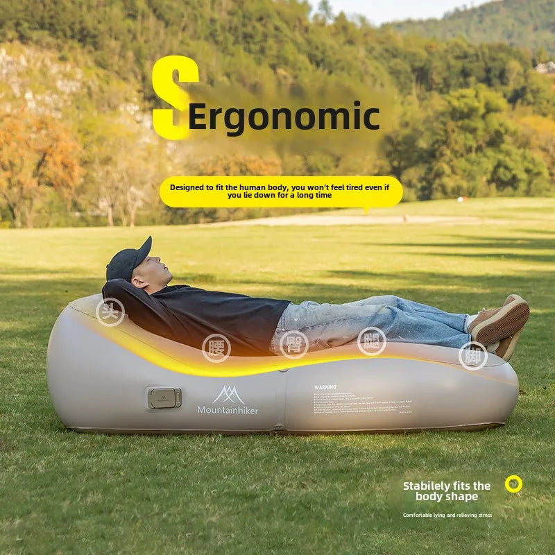 Fast Inflatable Air Sofa Bed Outdoor Portable Air Mattress Lazy Camping Automatic Inflatable Sleeping Mat Uptaded