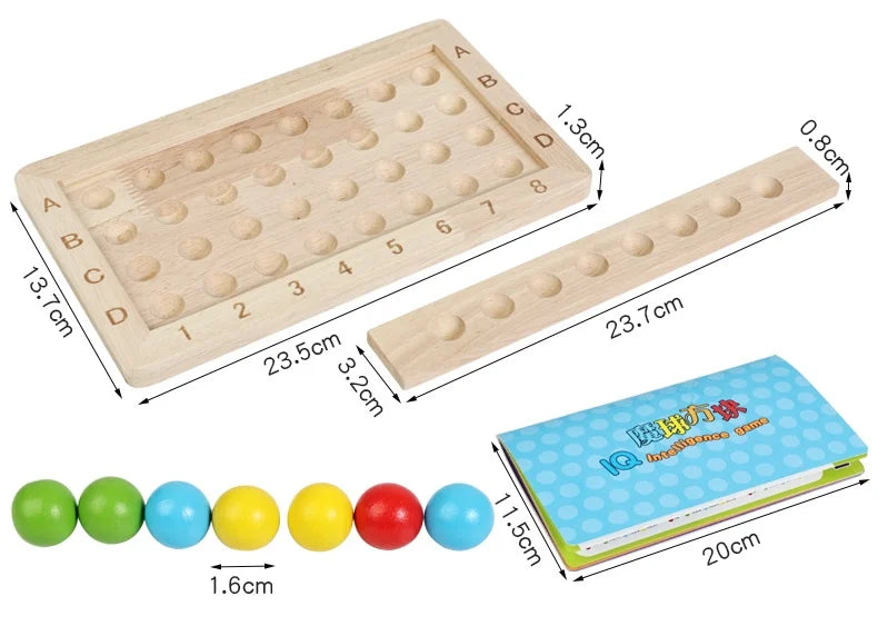 Wooden Magic Ball Cube Logic and Colour Matching Puzzle