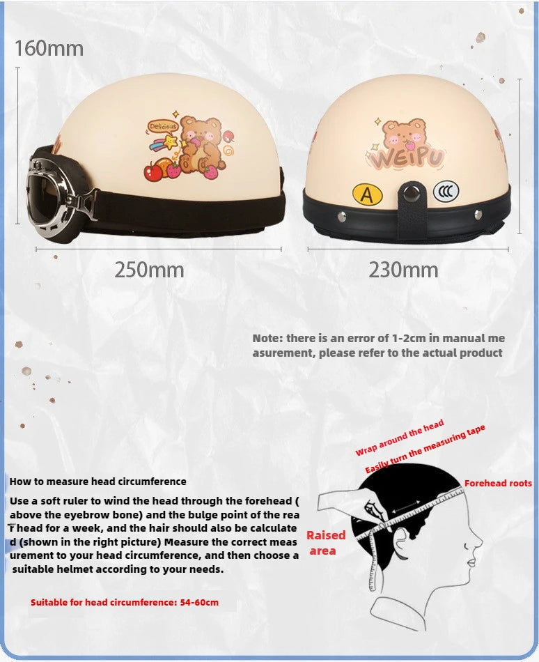Outdoor Cartoon Helmet Four Season Universal Retro Helmet with Ear Protection Men's and Women's Cycling Helmets